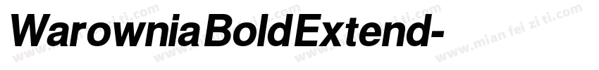 Warownia Bold Extend字体转换